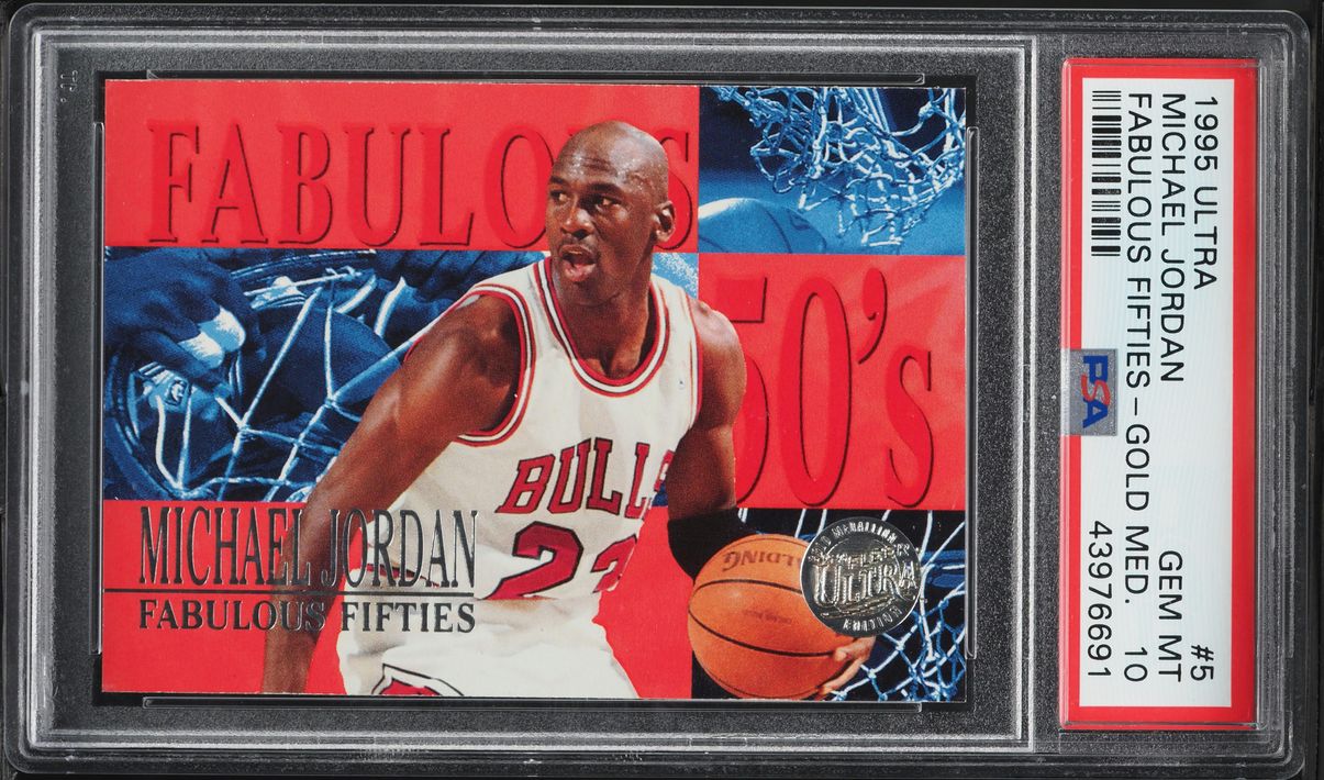 1995 Ultra Fabulous Fifties Gold Medallion Michael Jordan #5 PSA 10 GEM MINT