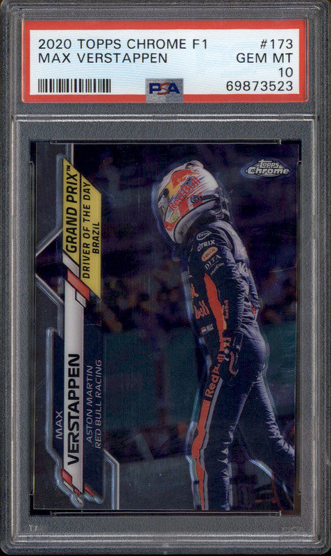 2020 Topps Chrome Formula 1 #173 Max Verstappen PSA 10