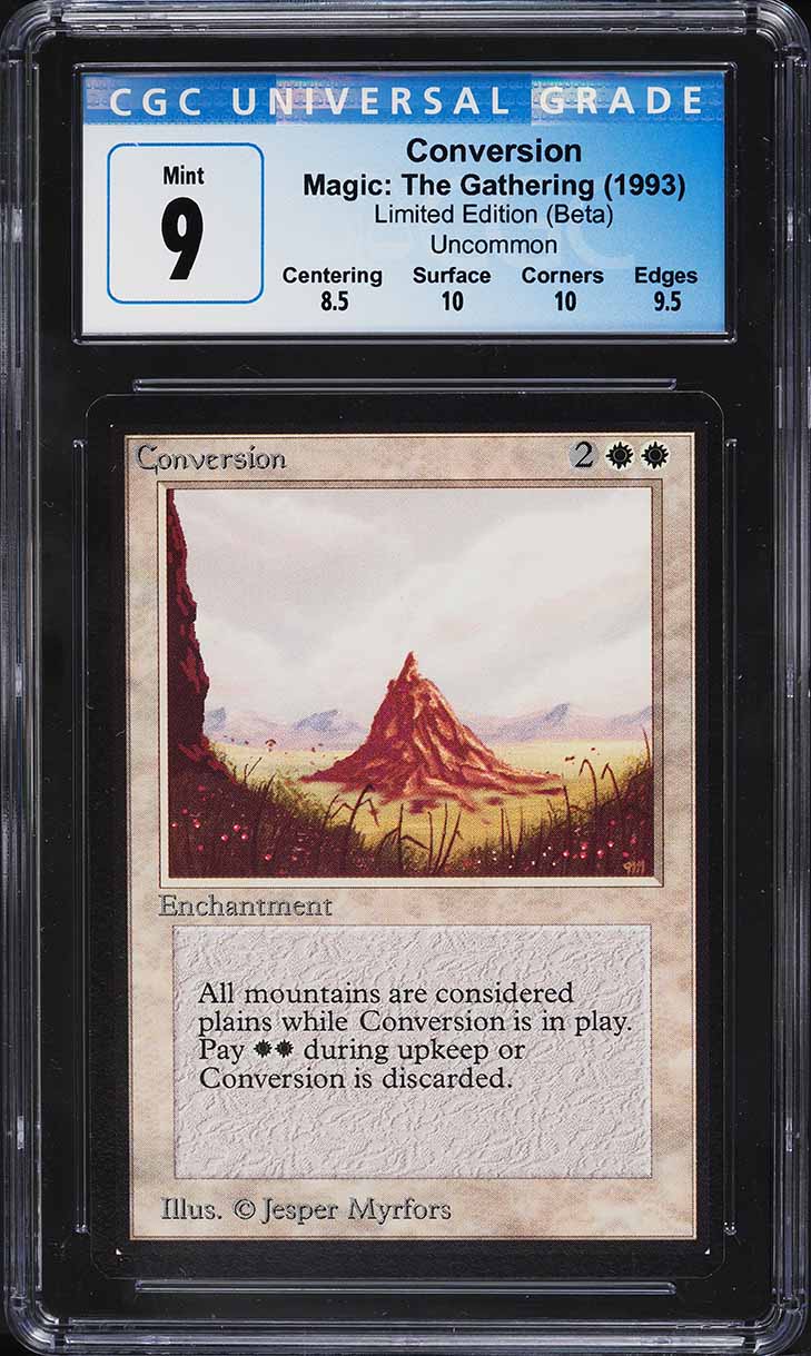 1993 Magic The Gathering MTG Beta Conversion CGC 9 MINT