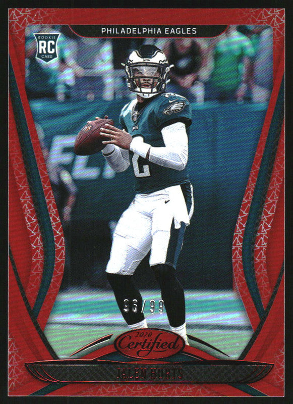 2020 Panini Certified Mirror Red #114 Jalen Hurts RC /99