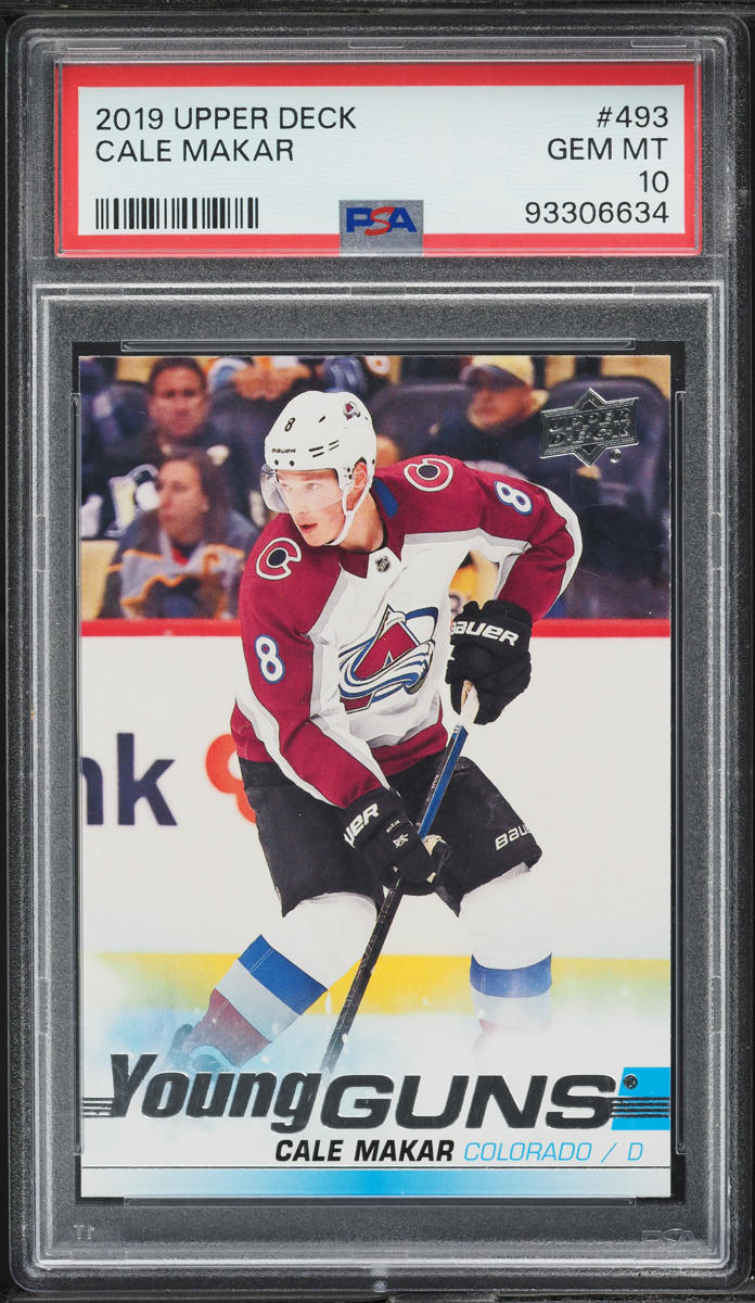 2019 Upper Deck Young Guns Cale Makar ROOKIE #493 PSA 10 GEM MINT