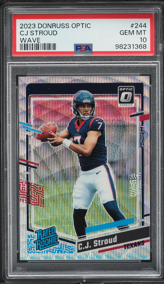 2023 Donruss Optic Wave C.J. Stroud ROOKIE /300 #244 PSA 10 GEM MINT