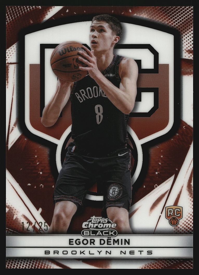 2025 Topps Chrome Black Orange Egor Demin ROOKIE /25 #105
