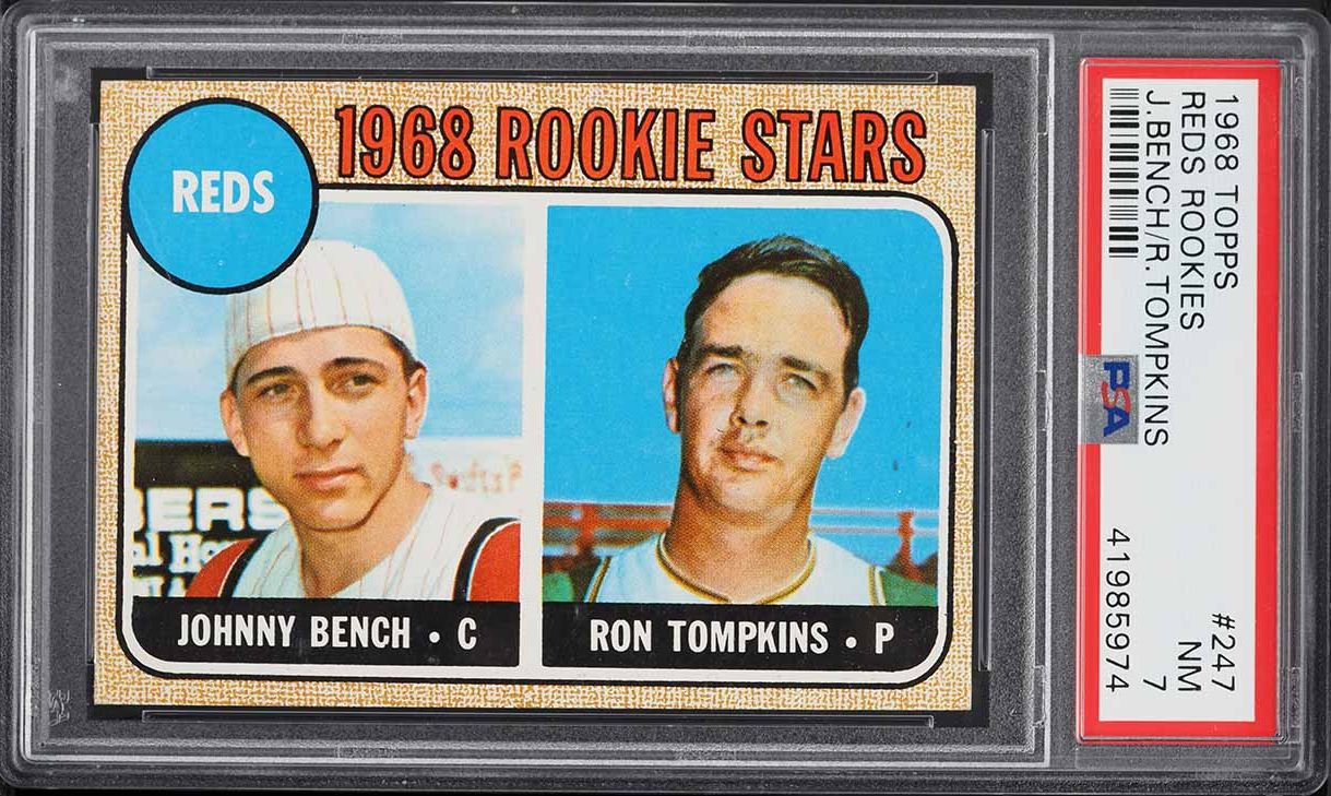 1968 Topps Johnny Bench ROOKIE #247 PSA 7 NRMT