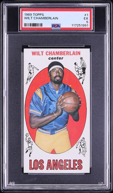 1969 Topps Basketball Wilt Chamberlain #1 PSA 5 EX