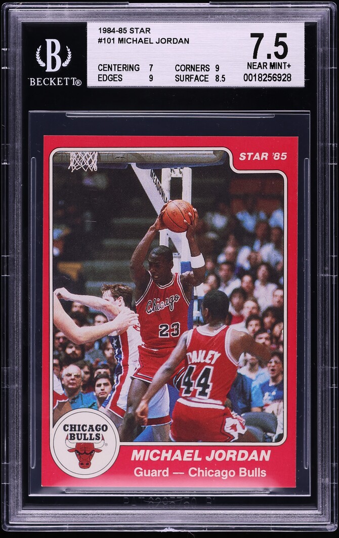 1984 Star Basketball Michael Jordan ROOKIE #101 BGS 7.5 NRMT+