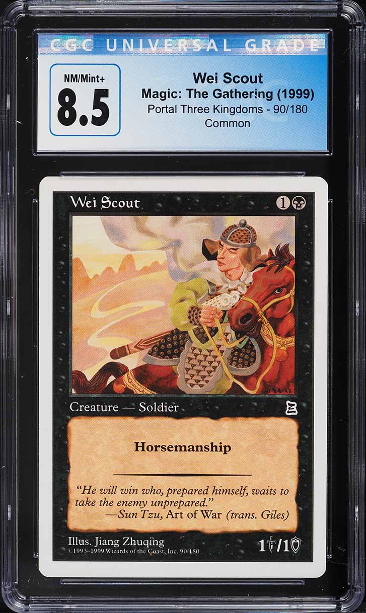 1999 Magic The Gathering MTG Portal Three Kingdoms Wei Scout #90 CGC 8.5 NM-MT+