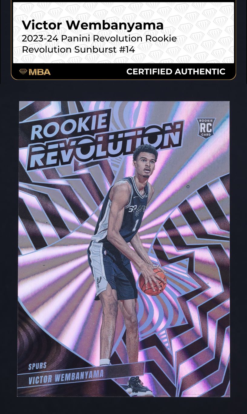 2023 Panini Revolution Sunburst Victor Wembanyama ROOKIE /75 #14 MBA AUTH
