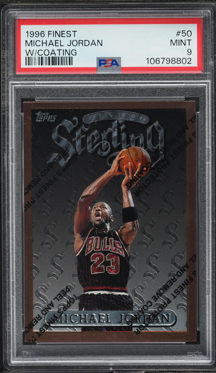 1996 Finest Basketball W/ Coating Michael Jordan #50 PSA 9 MINT