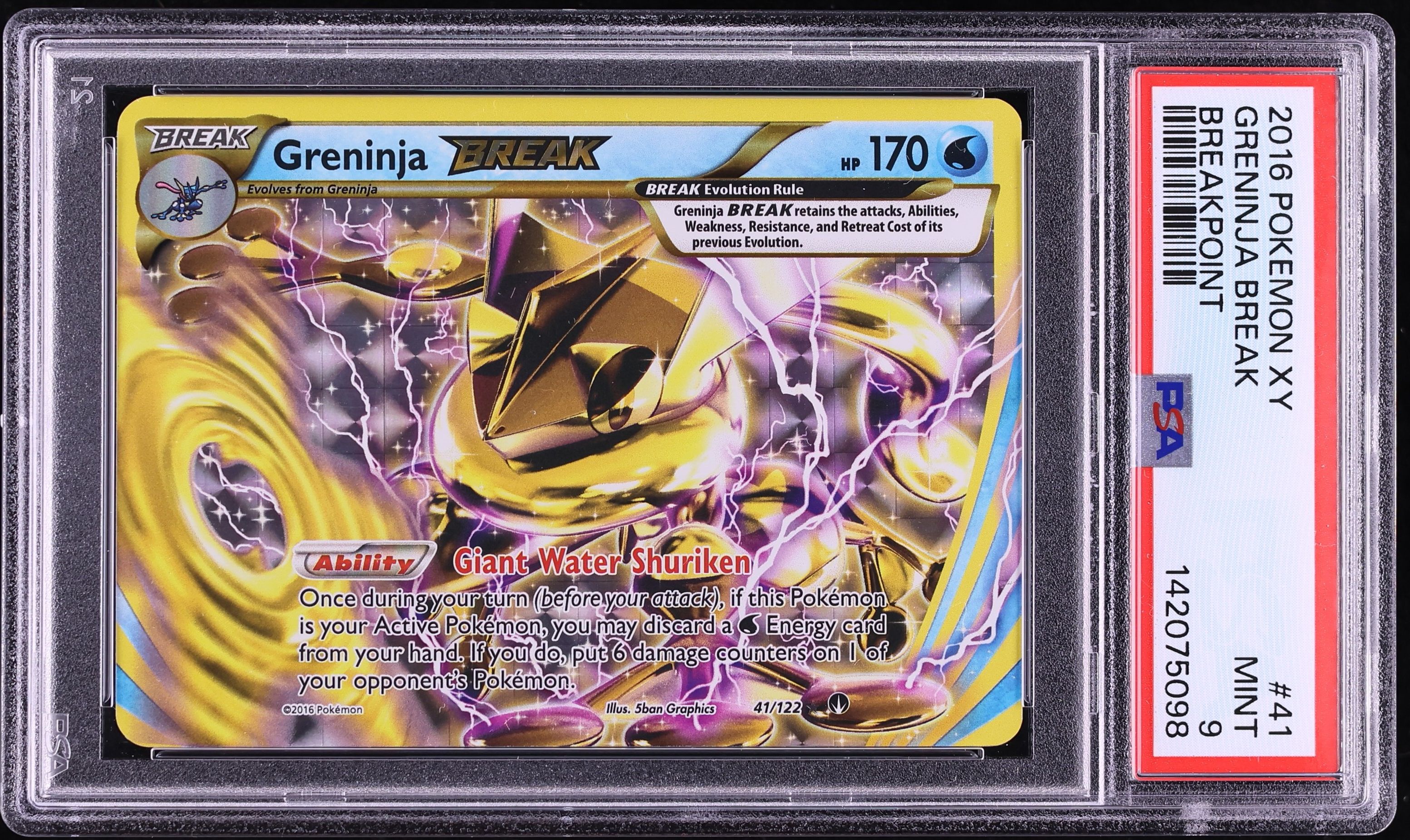 2016 Pokemon XY Breakpoint Greninja BREAK #41 PSA 9 MINT