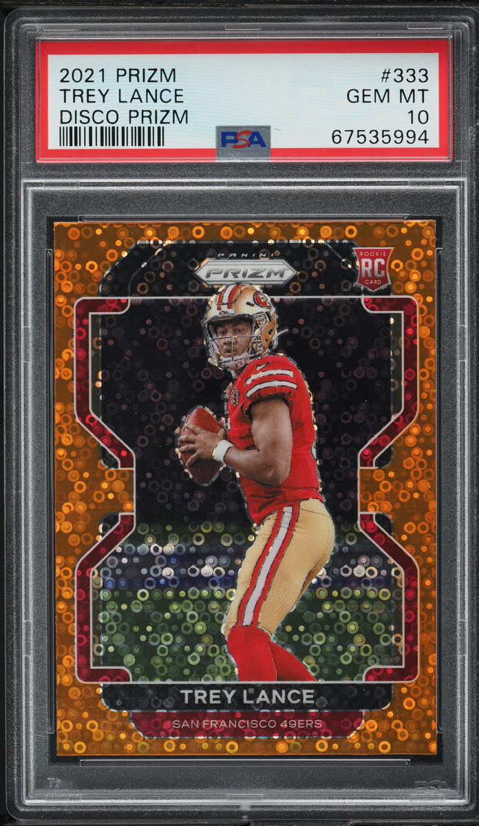 2021 Panini Prizm Disco Trey Lance ROOKIE #333 PSA 10 GEM MINT