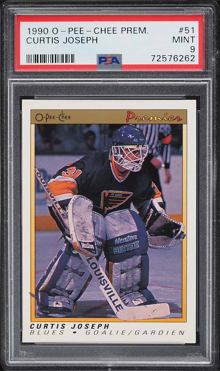 1990 O-Pee-Chee Premier Curtis Joseph ROOKIE #51 PSA 9 MINT