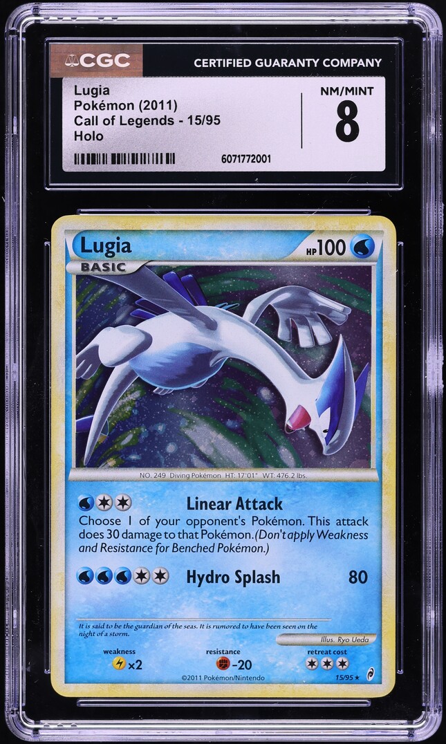 2011 Pokemon Call Of Legends Holo Lugia #15 CGC 8 NM-MT