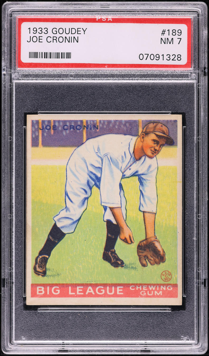 1933 Goudey Joe Cronin #189 PSA 7 NRMT
