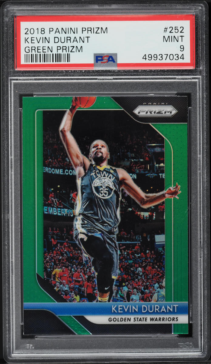 2018 Panini Prizm Green Kevin Durant #252 PSA 9 MINT