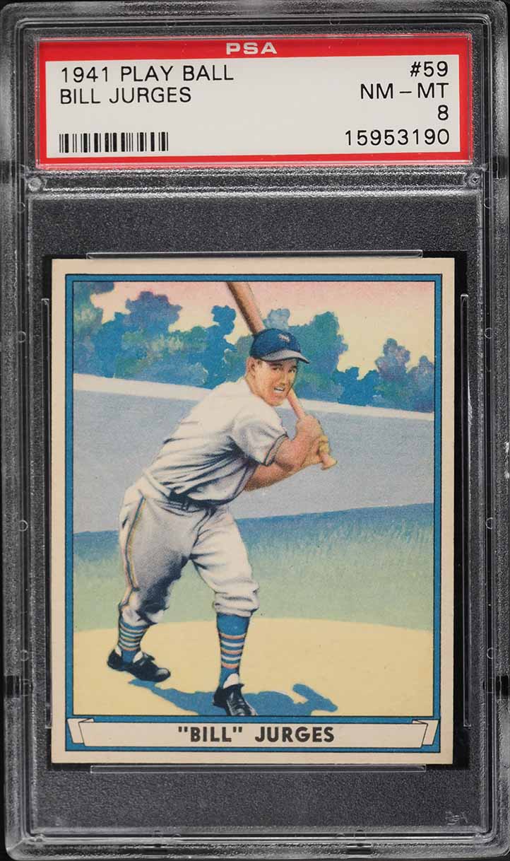1941 Play Ball Bill Jurges #59 PSA 8 NM-MT