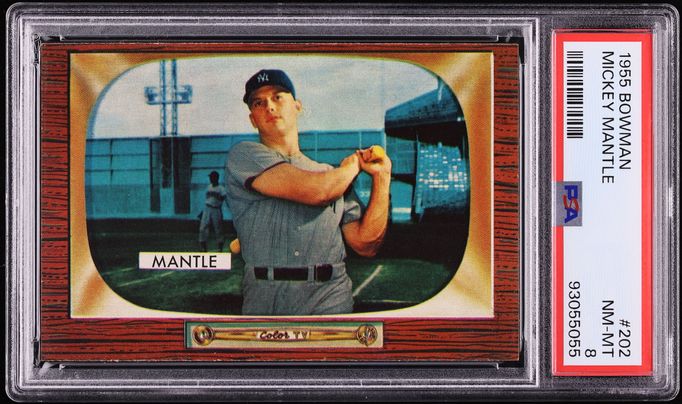 1955 Bowman Mickey Mantle #202 PSA 8 NM-MT