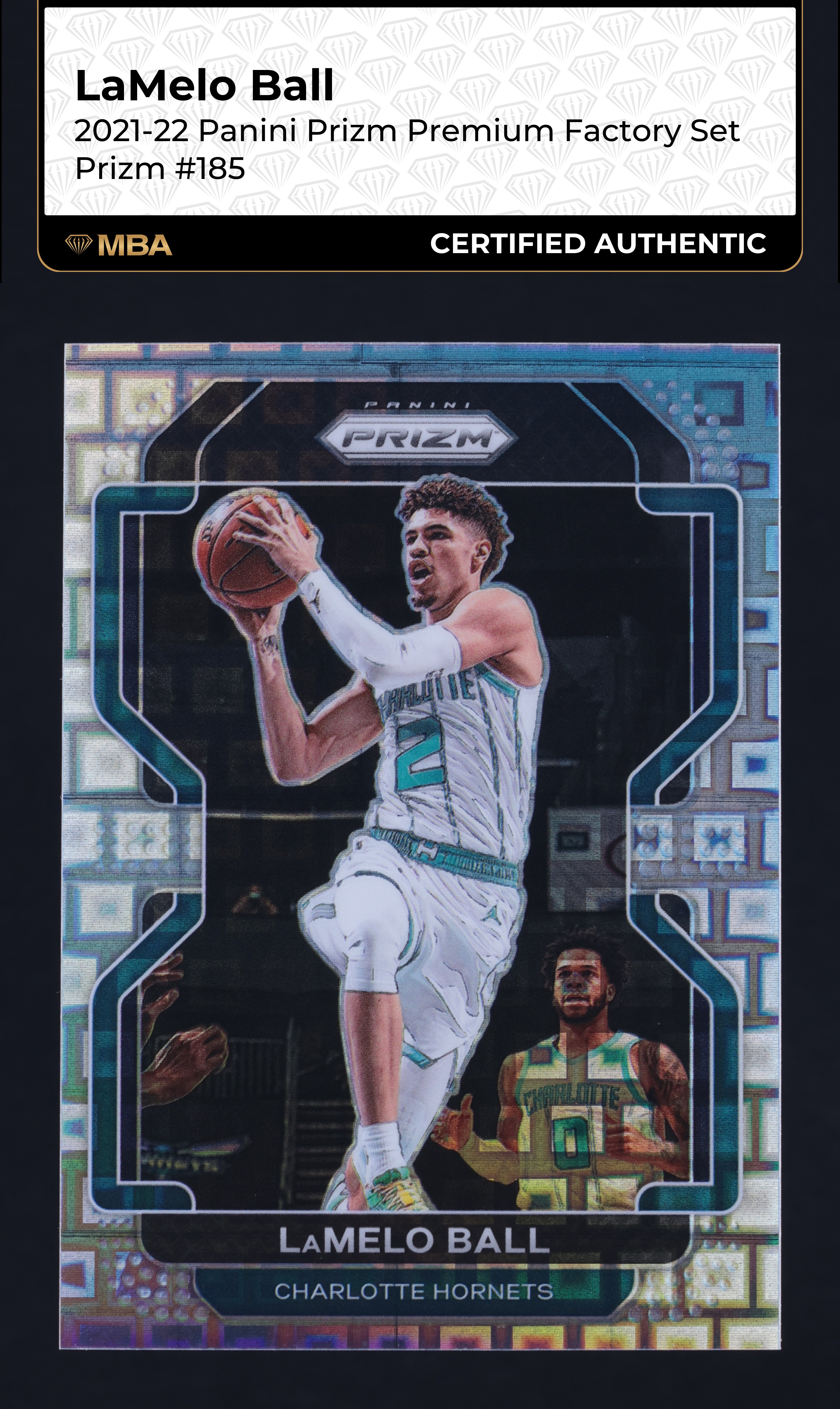 2021 Panini Prizm Premium Factory Set LaMelo Ball /150 #185 MBA AUTH