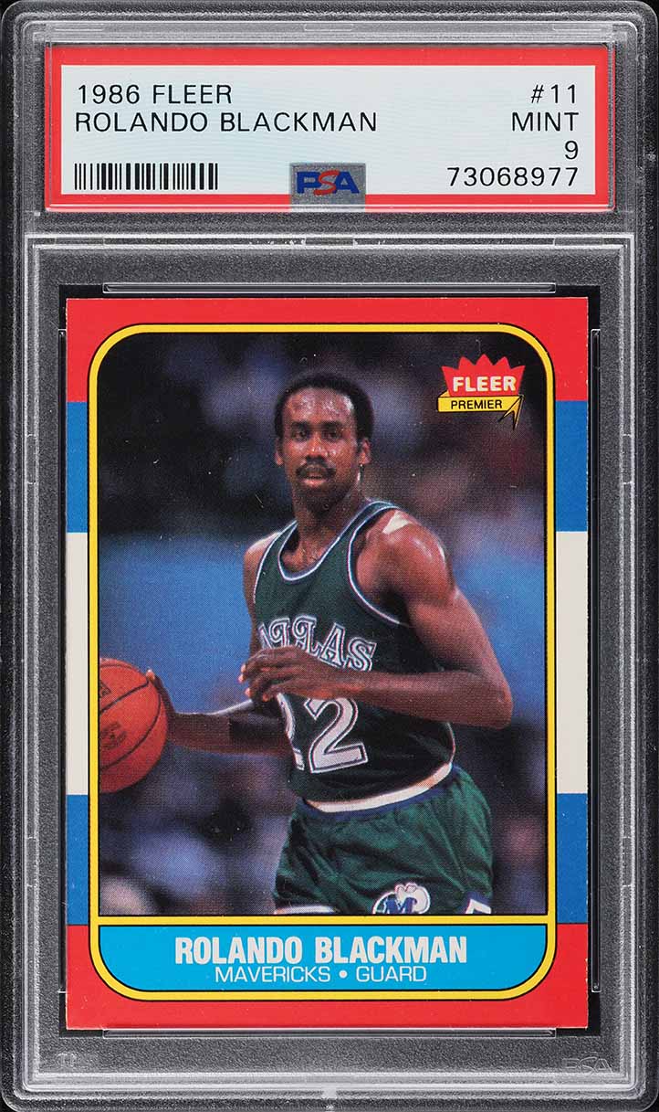 1986 Fleer Basketball Rolando Blackman #11 PSA 9 MINT