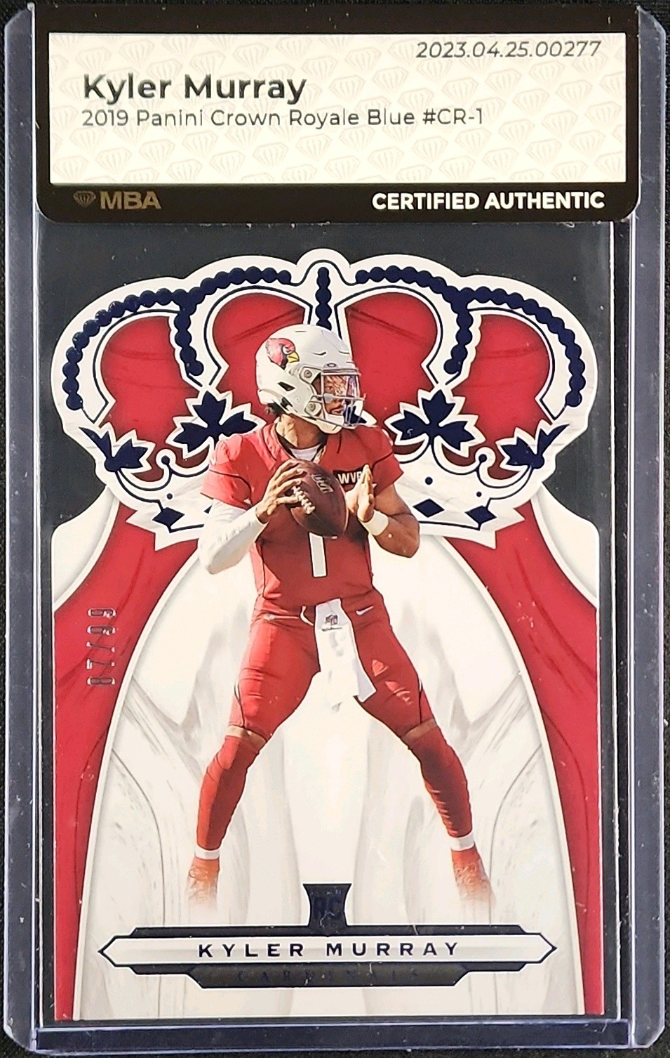 2019 Panini Chronicles Crown Royale Blue Kyler Murray ROOKIE /99 #CR-1 MBA AUTH