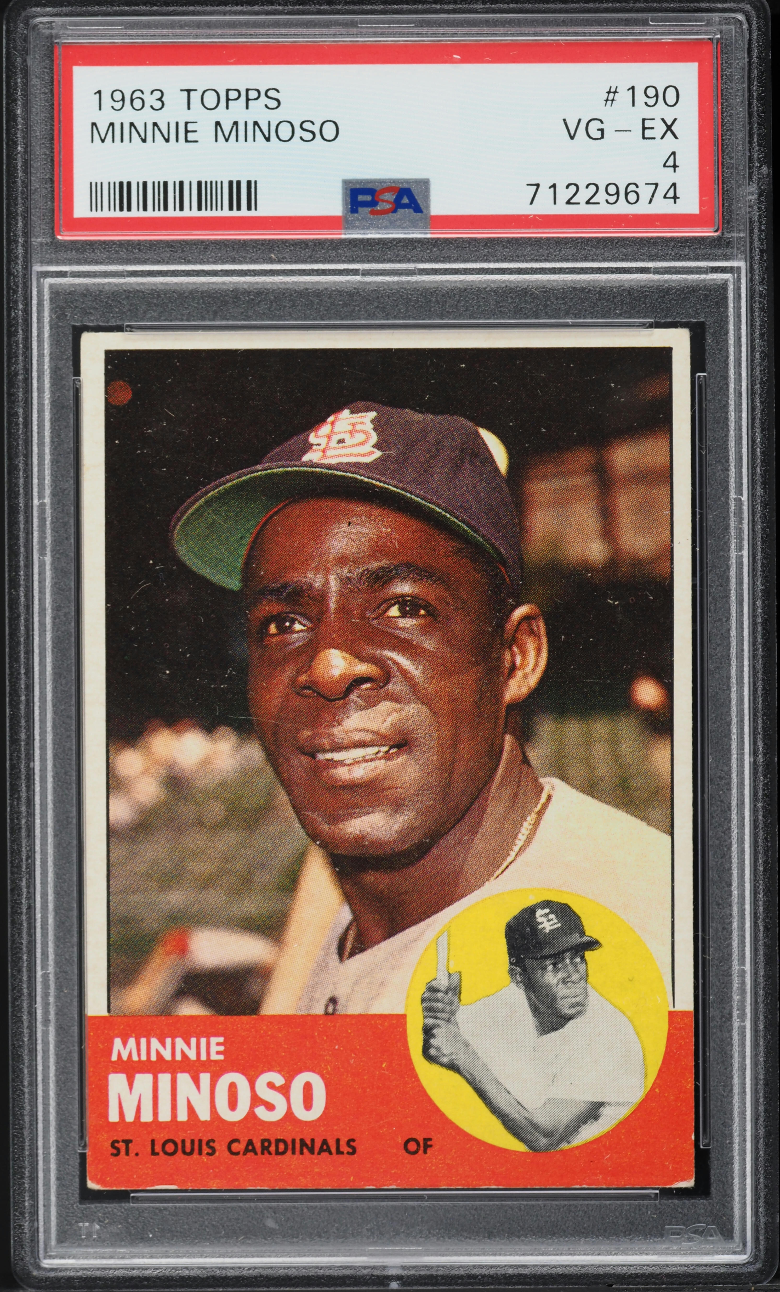 1963 Topps Minnie Minoso #190 PSA 4 VGEX