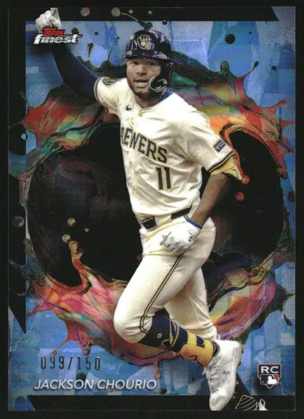 2024 Topps Finest Sky Blue Refractor #275 Jackson Chourio RC /150