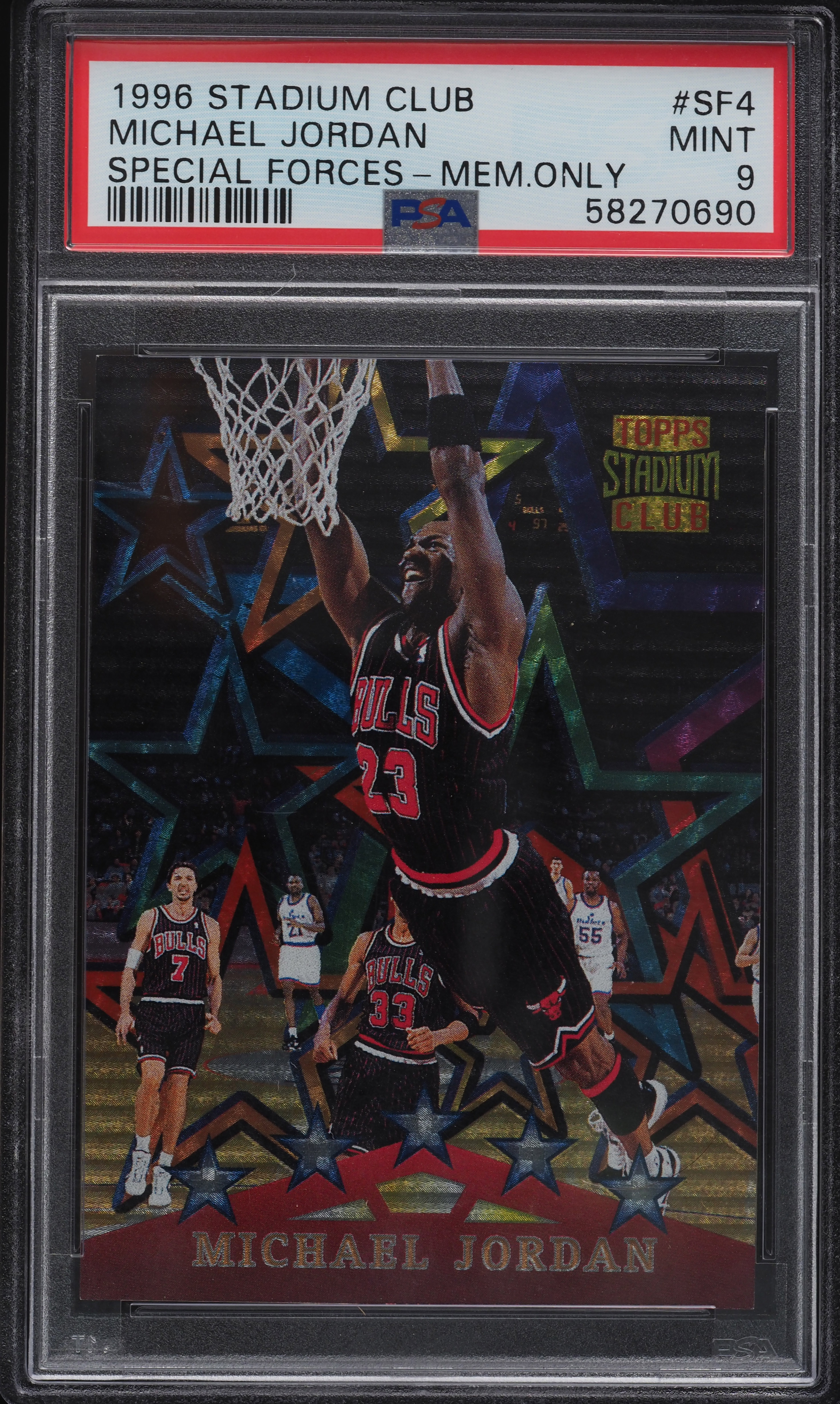 1996 Stadium Club Special Forces Members Only Michael Jordan #SF4 PSA 9 MINT