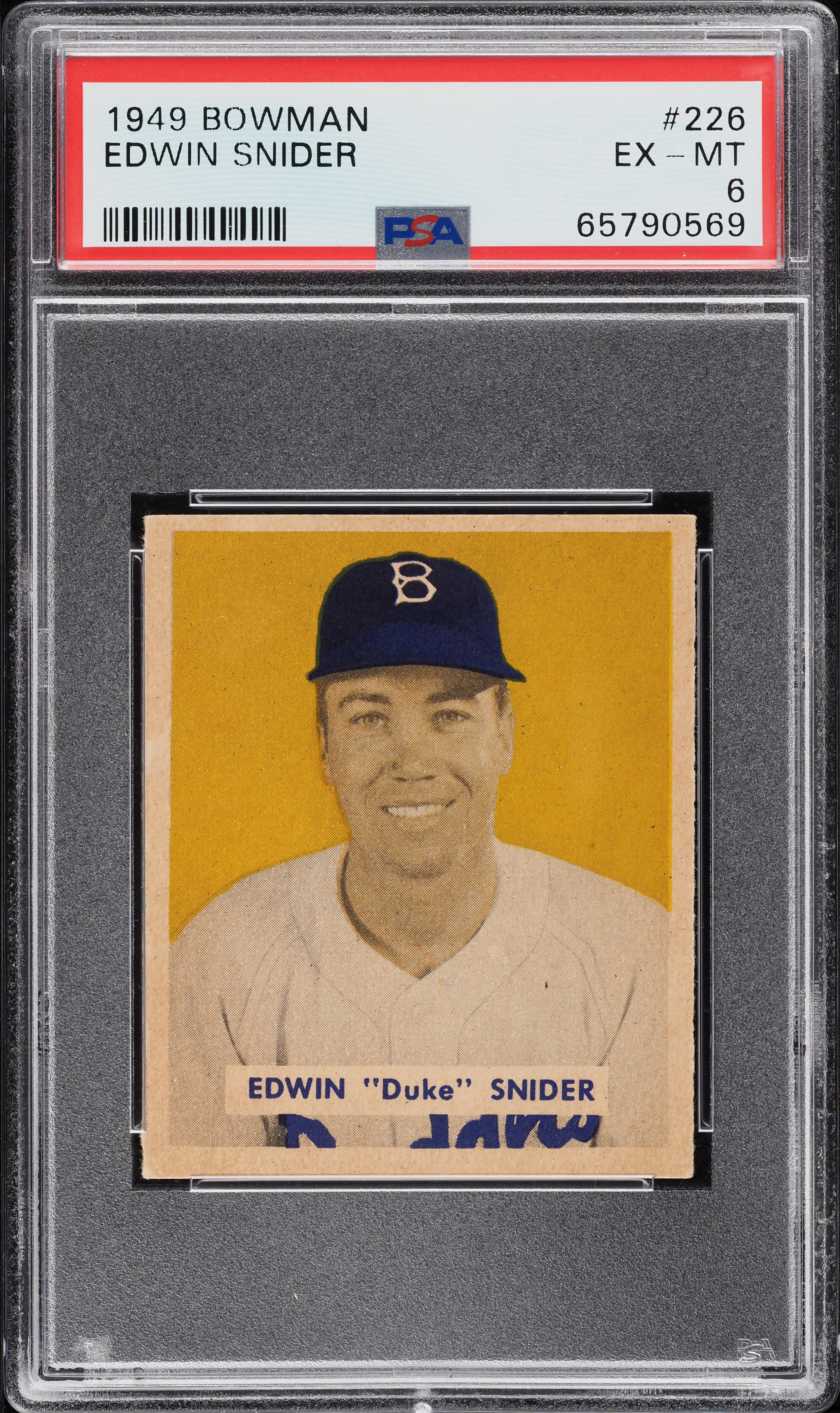 1949 Bowman Duke Snider ROOKIE #226 PSA 6 EXMT