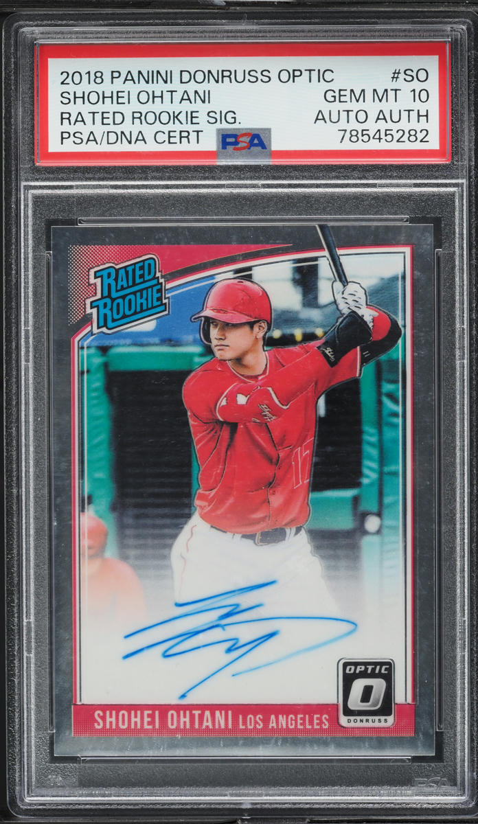 2018 Donruss Optic Signatures Shohei Ohtani ROOKIE AUTO #SO PSA 10 GEM MINT