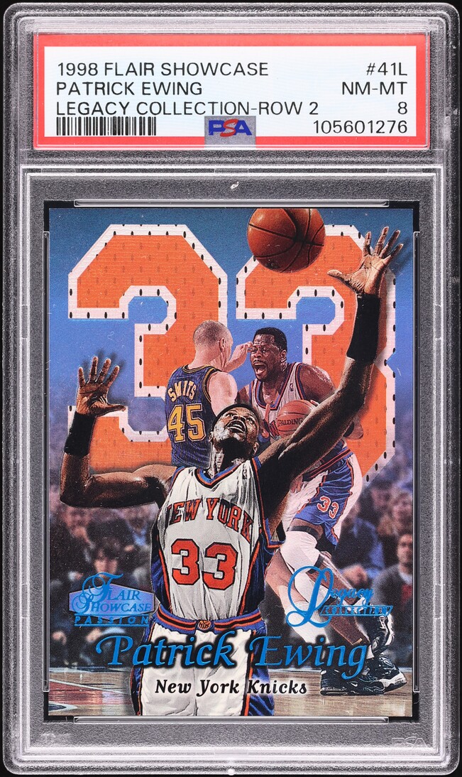 1998 Flair Showcase Legacy Collection Row 2 Patrick Ewing /99 #41L PSA 8 NM-MT