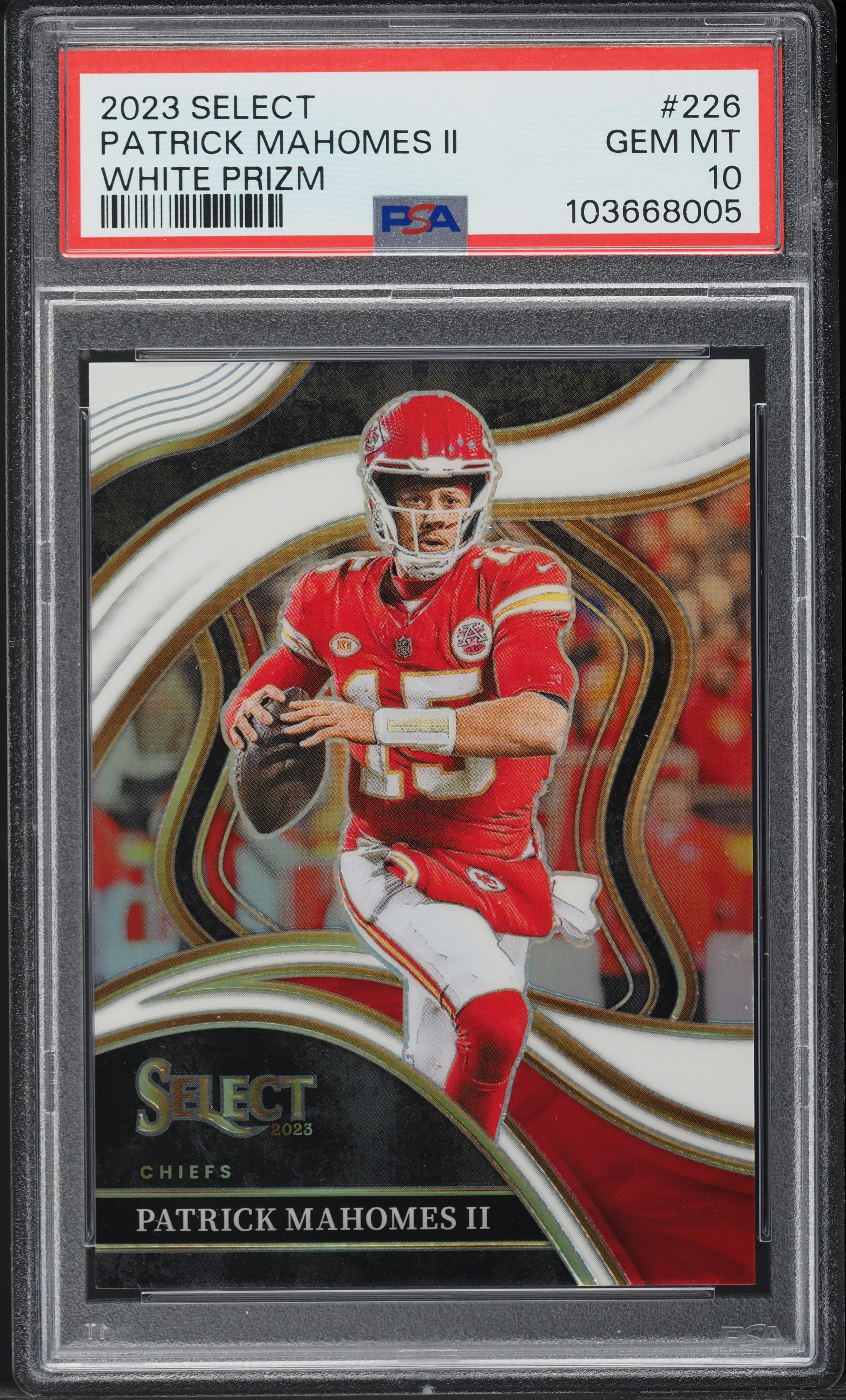 2023 Select Club Level White Prizm Patrick Mahomes II /35 #226 PSA 10 GEM MINT