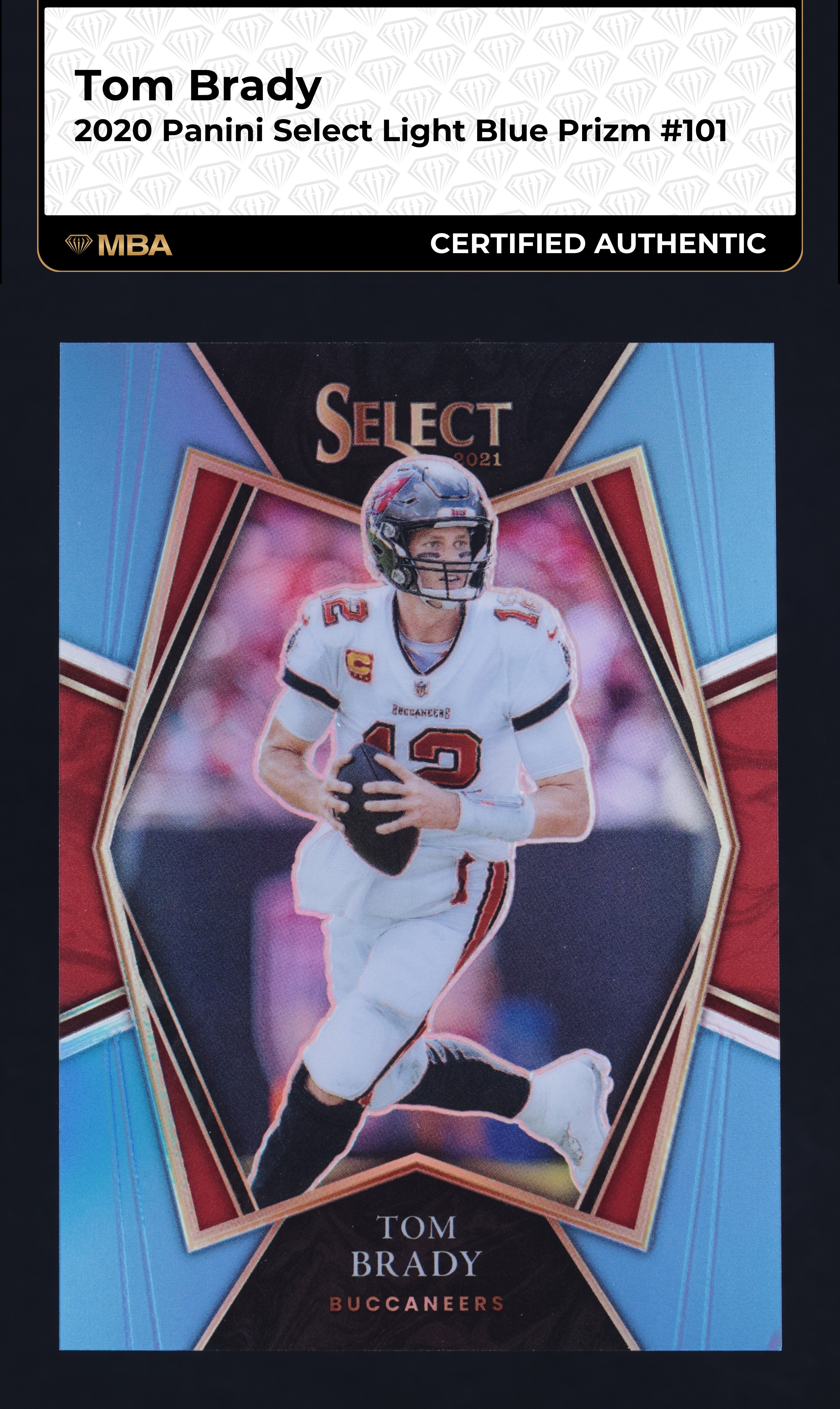 2020 Select Premier Level Light Blue Prizm Tom Brady /99 #101 MBA AUTH