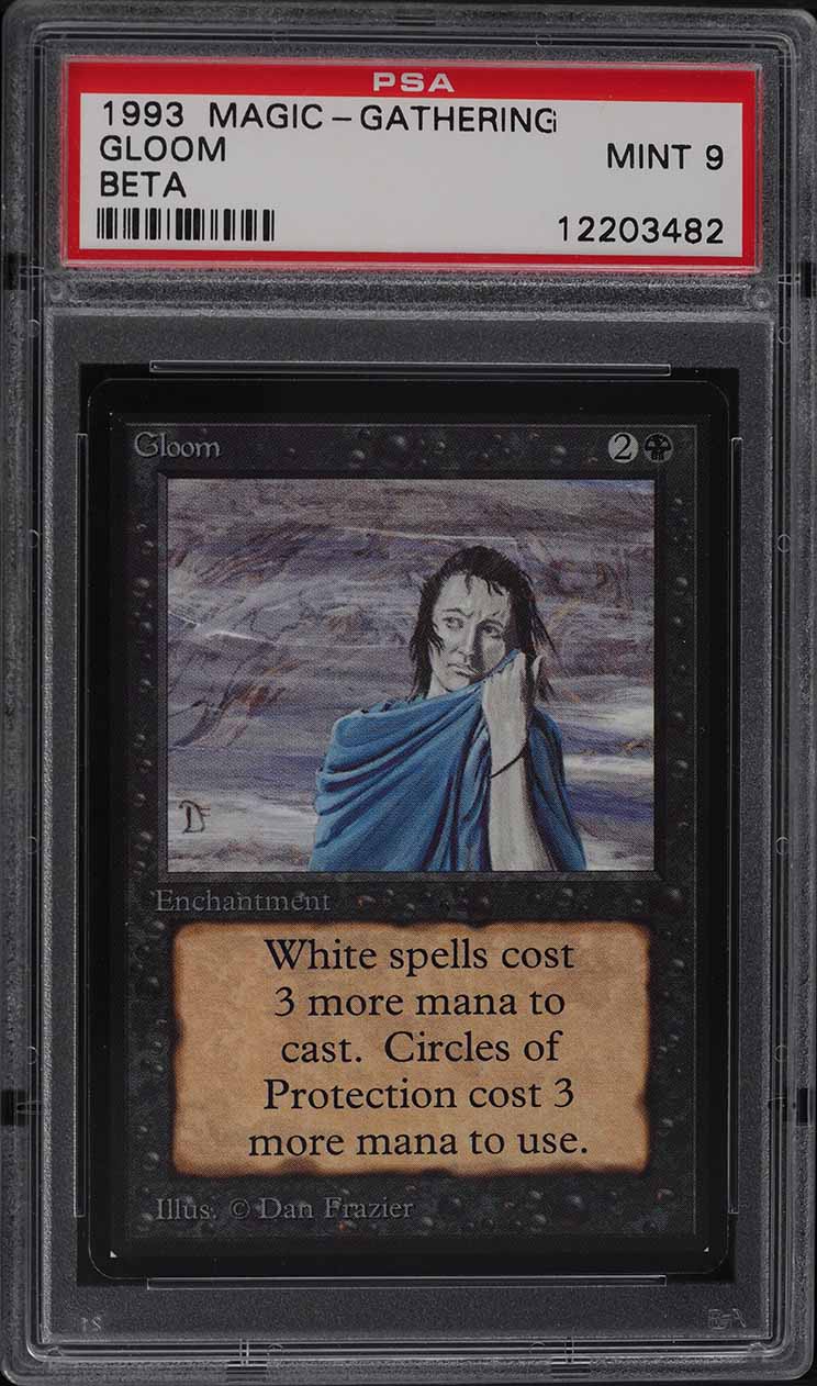 1993 Magic The Gathering MTG Beta Gloom PSA 9 MINT