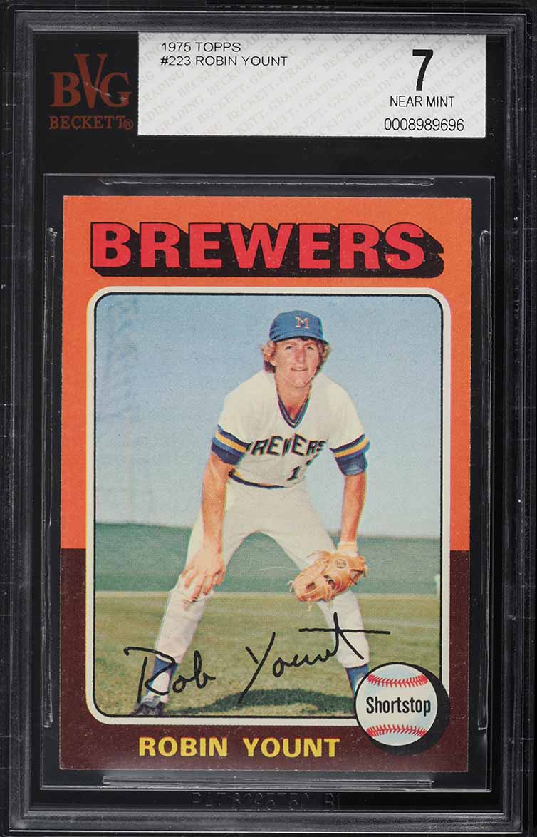 1975 Topps Robin Yount ROOKIE #223 BVG 7 NRMT