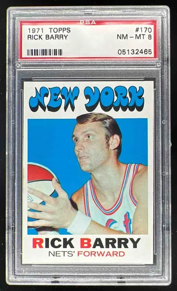 1971-72 Topps #170 Rick Barry RC PSA 8