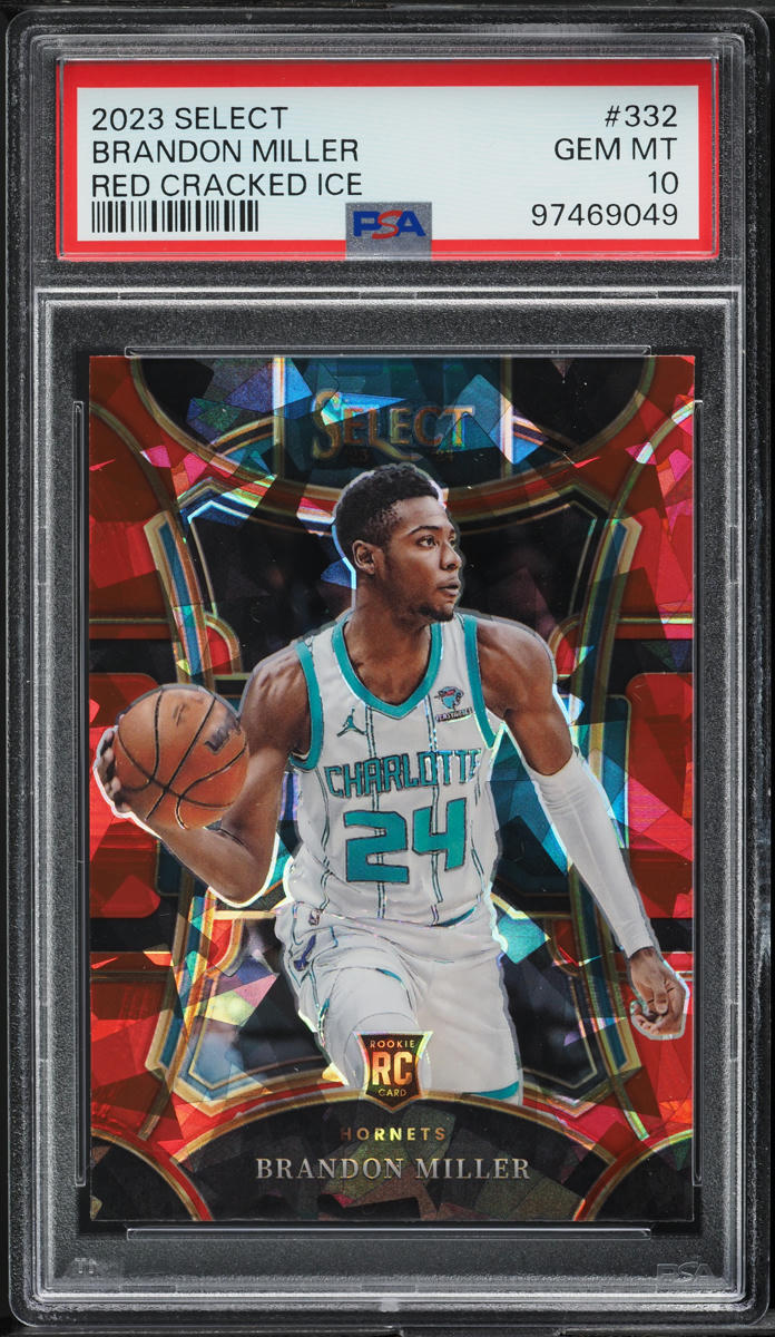 2023 Select Mezzanine Red Cracked Ice Brandon Miller ROOKIE #332 PSA 10 GEM MINT