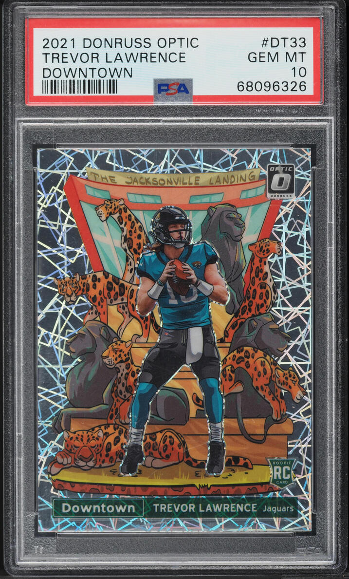 2021 Donruss Optic Downtown Trevor Lawrence ROOKIE #DT-33 PSA 10 GEM MINT