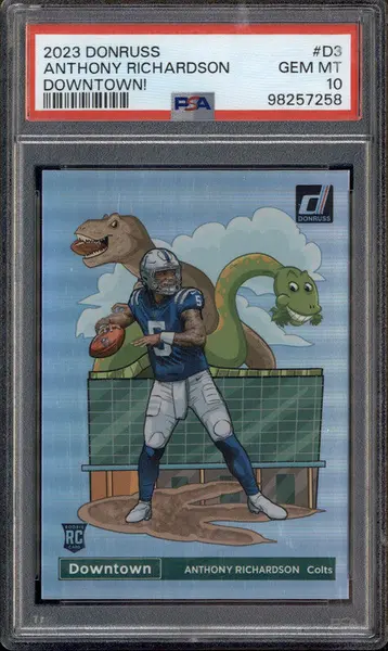 2023 Panini Donruss Downtown! SSP #D-3 Anthony Richardson RC PSA 10