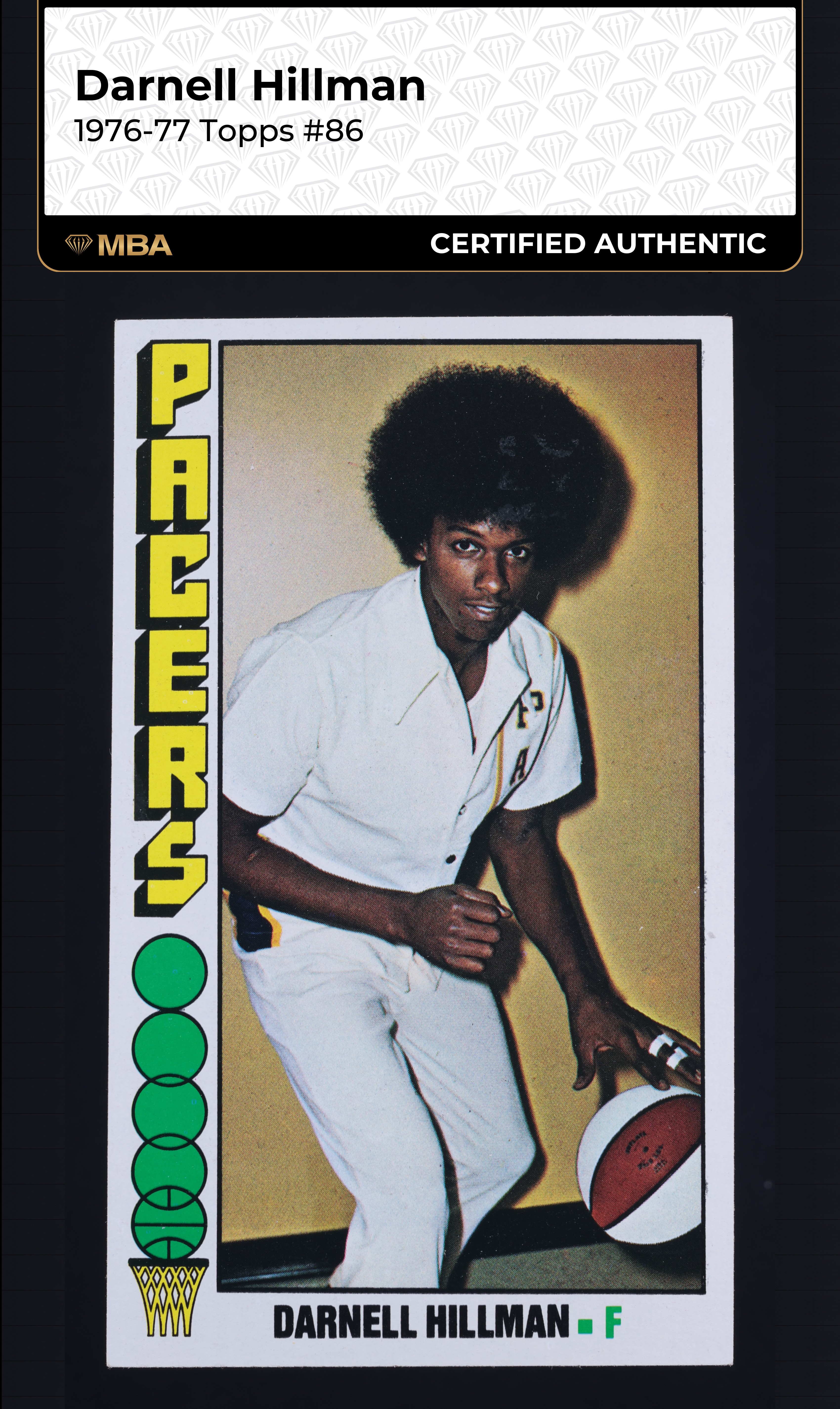 1976 Topps Basketball Darnell Hillman #86 MBA AUTH