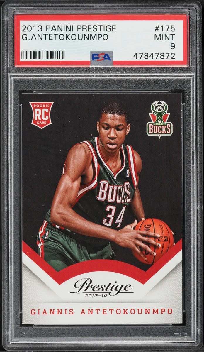 2013 Panini Prestige Giannis Antetokounmpo ROOKIE #175 PSA 9 MINT