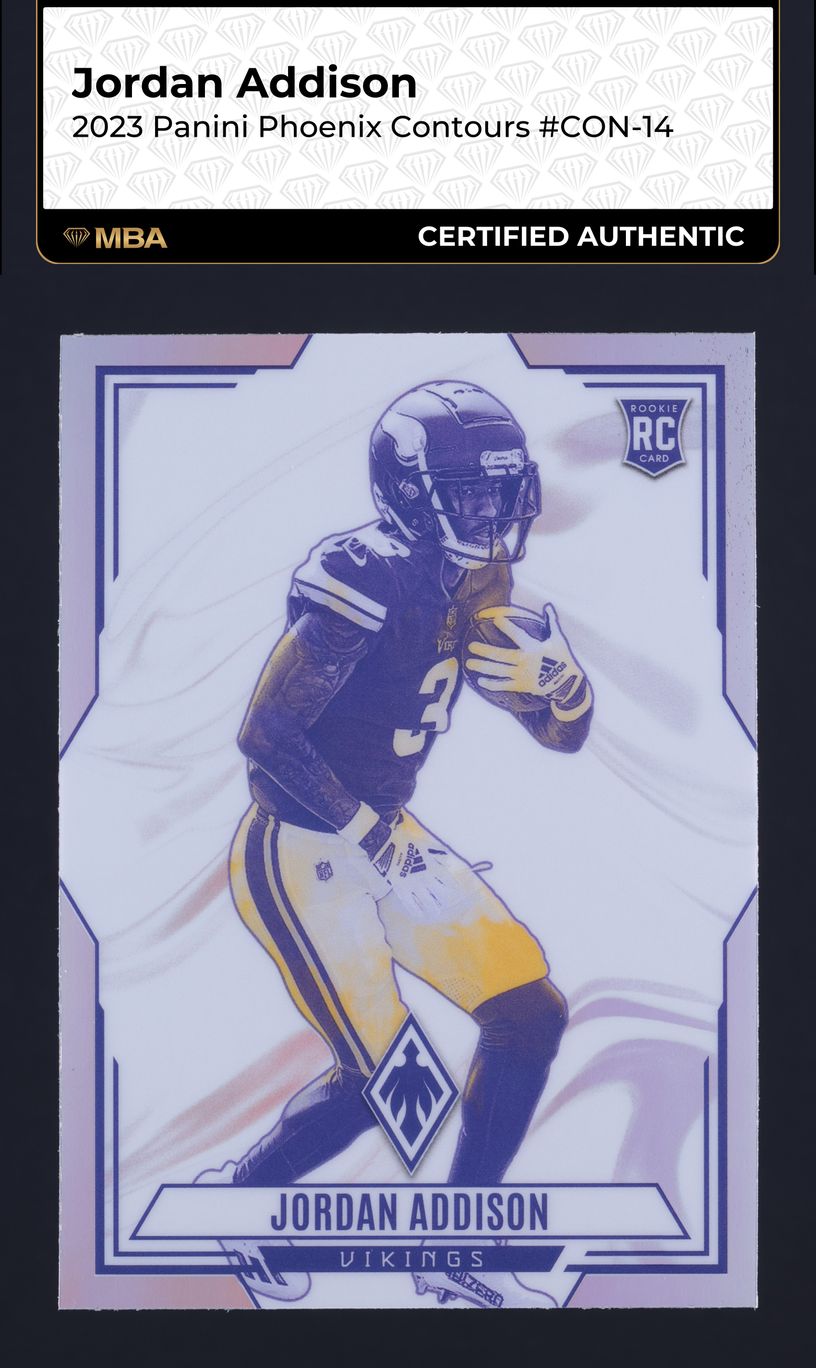 2023 Panini Phoenix Contours Jordan Addison ROOKIE #CON-14 MBA AUTH