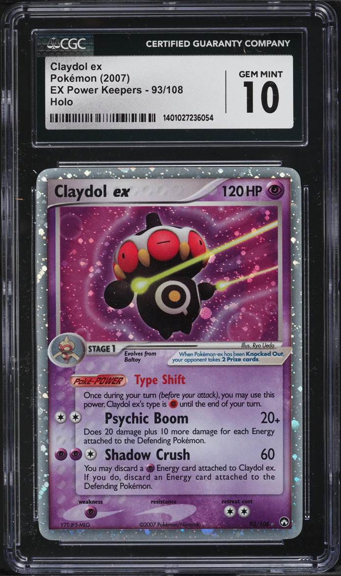 2007 Pokemon EX Power Keepers Holo Claydol ex #93 CGC 10 GEM MINT