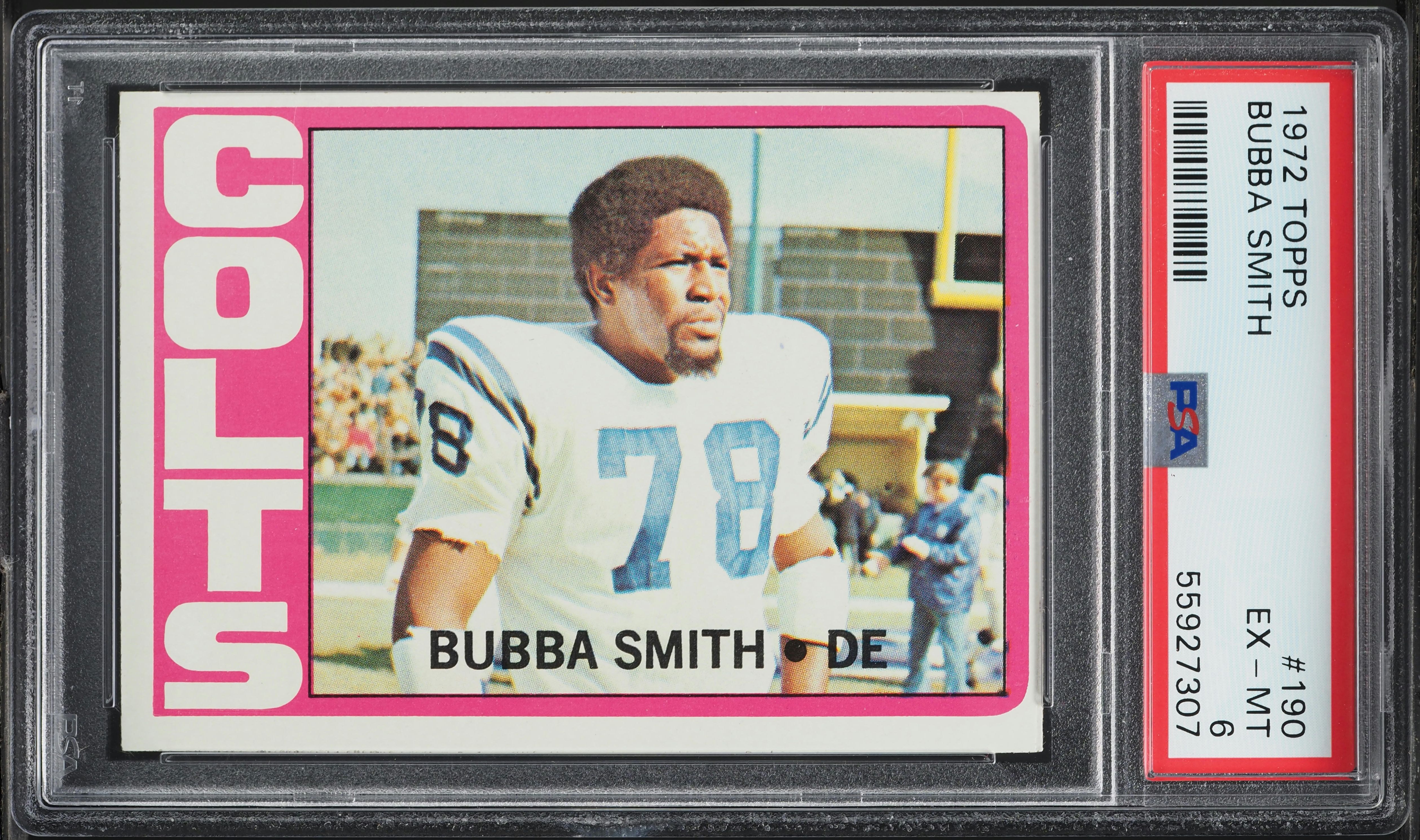 1972 Topps Football Bubba Smith #190 PSA 6 EXMT
