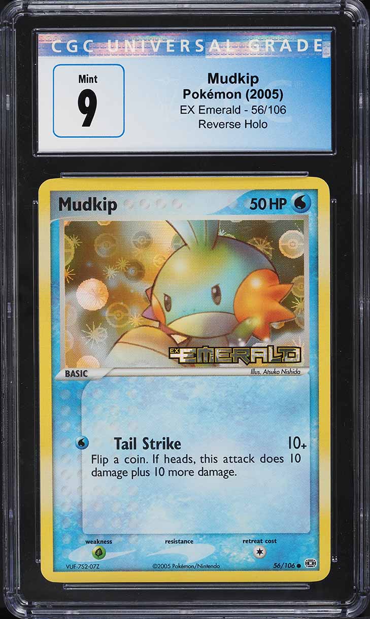 2005 Pokemon EX Emerald Reverse Holo Mudkip #56 CGC 9 MINT