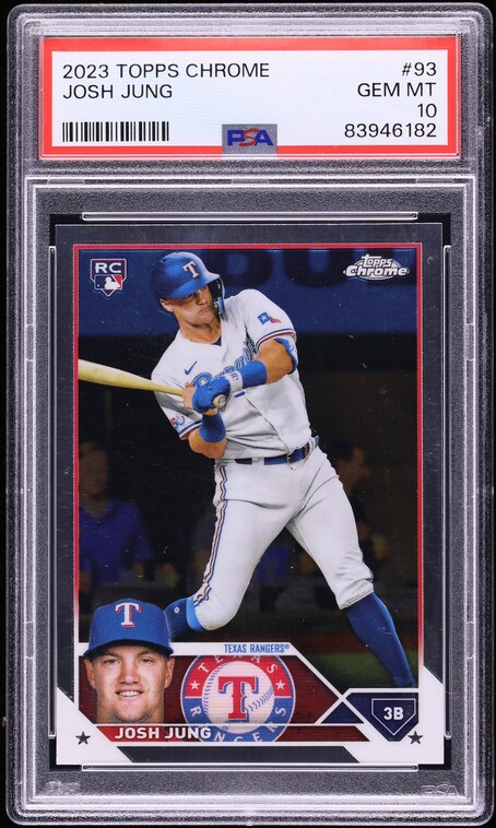 2023 Topps Chrome Josh Jung ROOKIE #93 PSA 10 GEM MINT