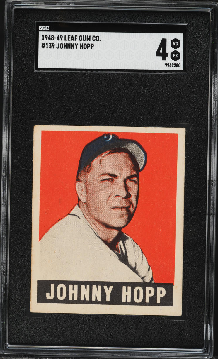 1948 Leaf Gum Johnny Hopp #139 SGC 4 VGEX