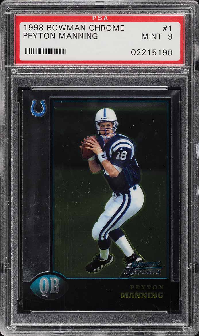 1998 Bowman Chrome Peyton Manning ROOKIE #1 PSA 9 MINT