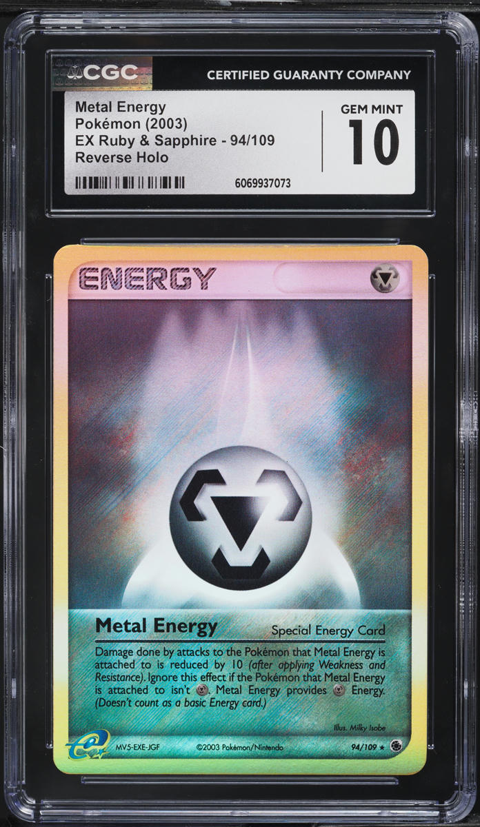 2003 Pokemon EX Ruby & Sapphire Reverse Holo Metal Energy #94 CGC 10 GEM MINT