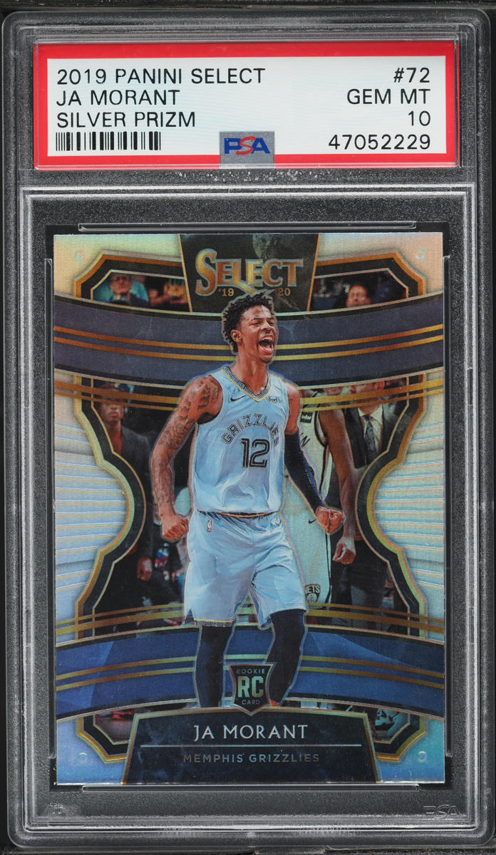 2019 Panini Select Concourse Silver Prizm Ja Morant ROOKIE #72 PSA 10 GEM MINT