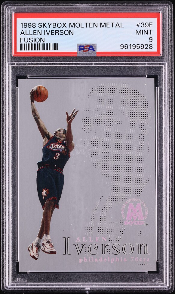 1998 Skybox Molten Metal Fusion Allen Iverson /250 #39F PSA 9 MINT